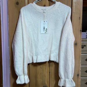 ***XMAS SALE*** Chelsea & violet peplum cream sweater size large